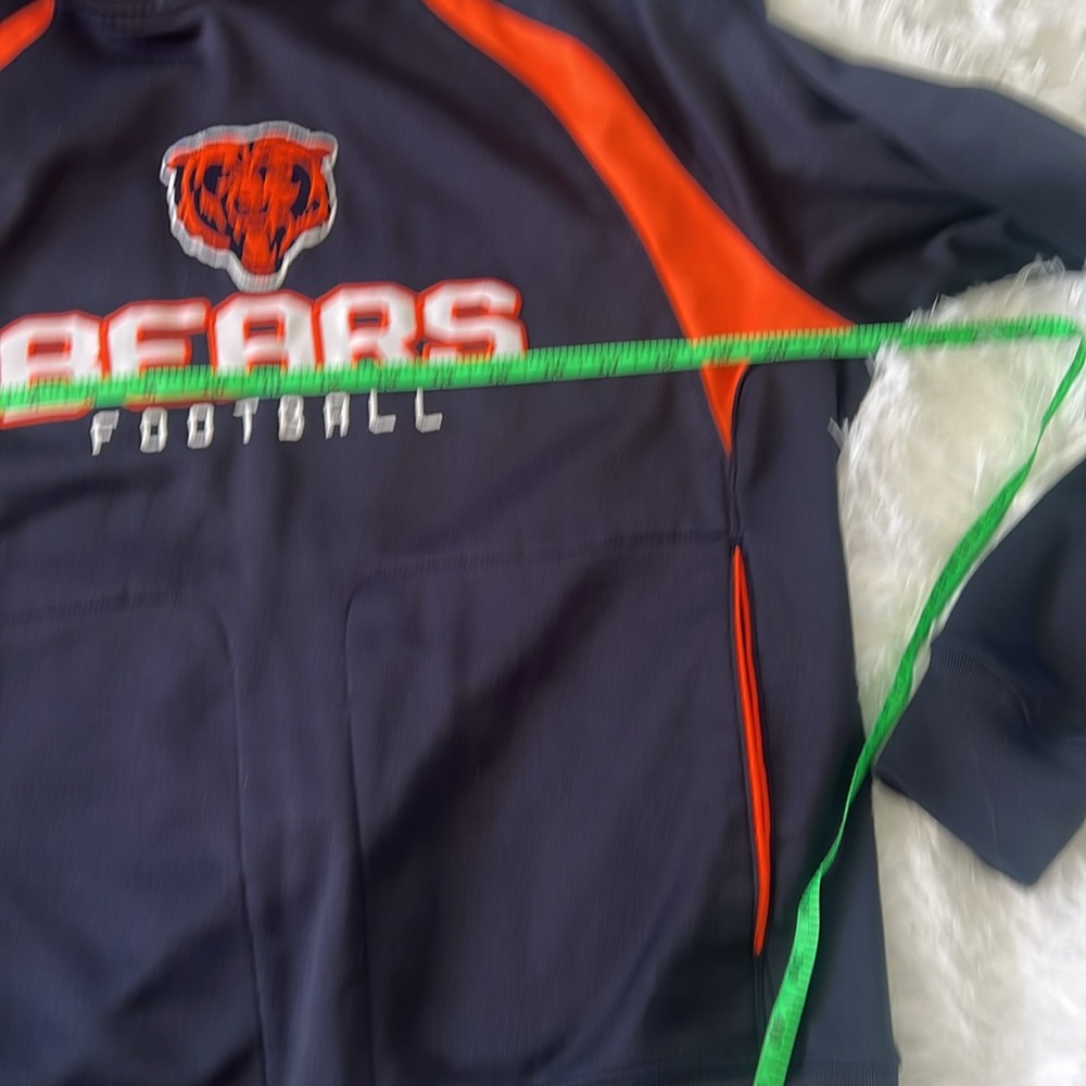 NFL Embroidered Chicago Bears Hooded Sweatshirt with pockets sz small spellout - Picture 3 of 7